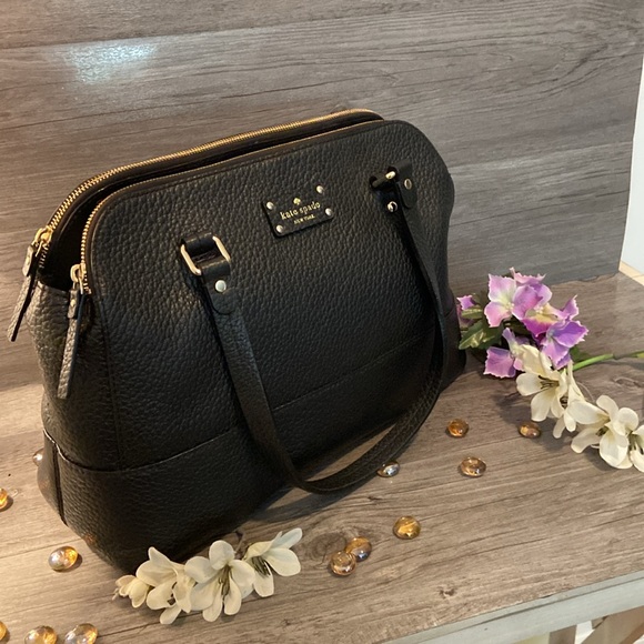 Kate Spade Grove Court Lainey Double Zip Satchel, Black - Picture 12 of 16